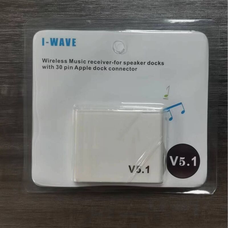 White 5.1 version 30Pin Bluetooth audio receiver speaker I-WAVE Bluetooth adapter Bluetooth receiver
