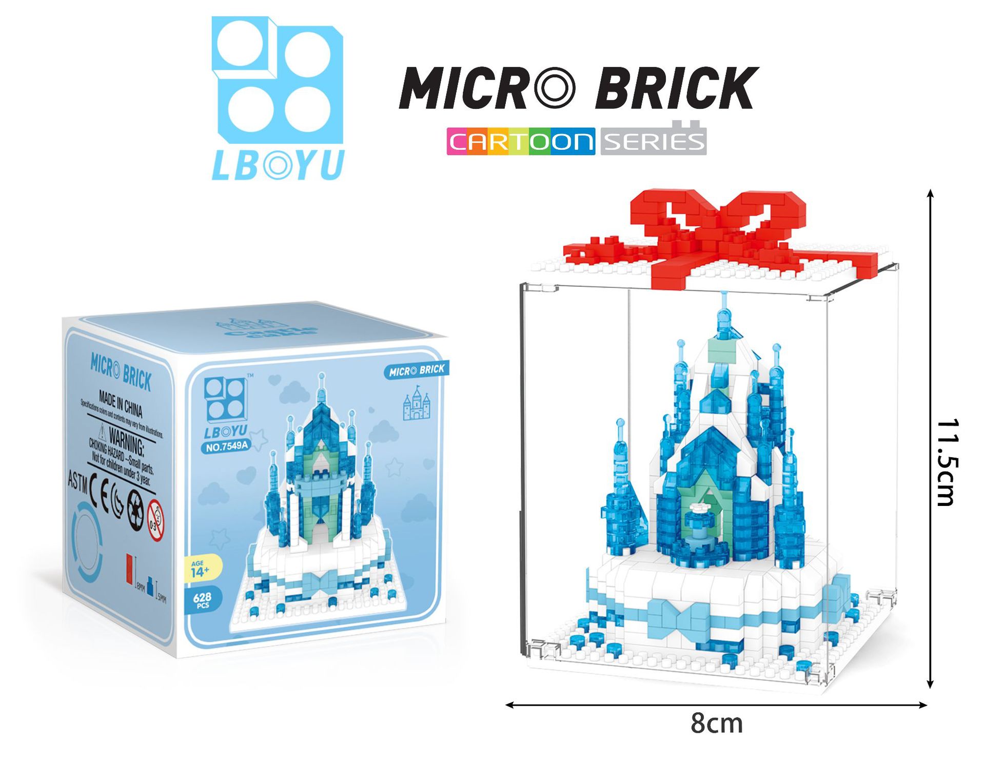 Torta de cumpleaños micro diamante pequeña partícula bloques construcción novias lindas regalo chica serie juguetes al por mayor regalos del estudiante