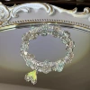 S106-Green Coffee Fantasy Sea Mermaid Heart Bracelet #SZ828