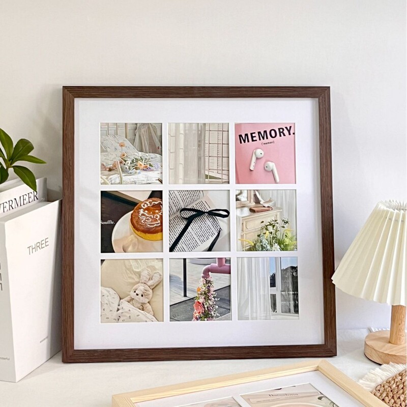 Wooden Nine-Square Grids Photo Frame Wall Hanging 4/16/48 Grids Couple Framed Self-Assembled Large-Size Grids Photo Frame Can Be DIY Wooden Nine-Square Grids Photo Frame Wall Hanging 4/16/48 Grids Couple Framed Self-Assembled Large-Size Grids Photo Frame Can Be DIY