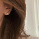 Flower Earrings Women's Fashion Simple Small Stampling Earrings Gentle Daily Commute Small Earrings 2025 New