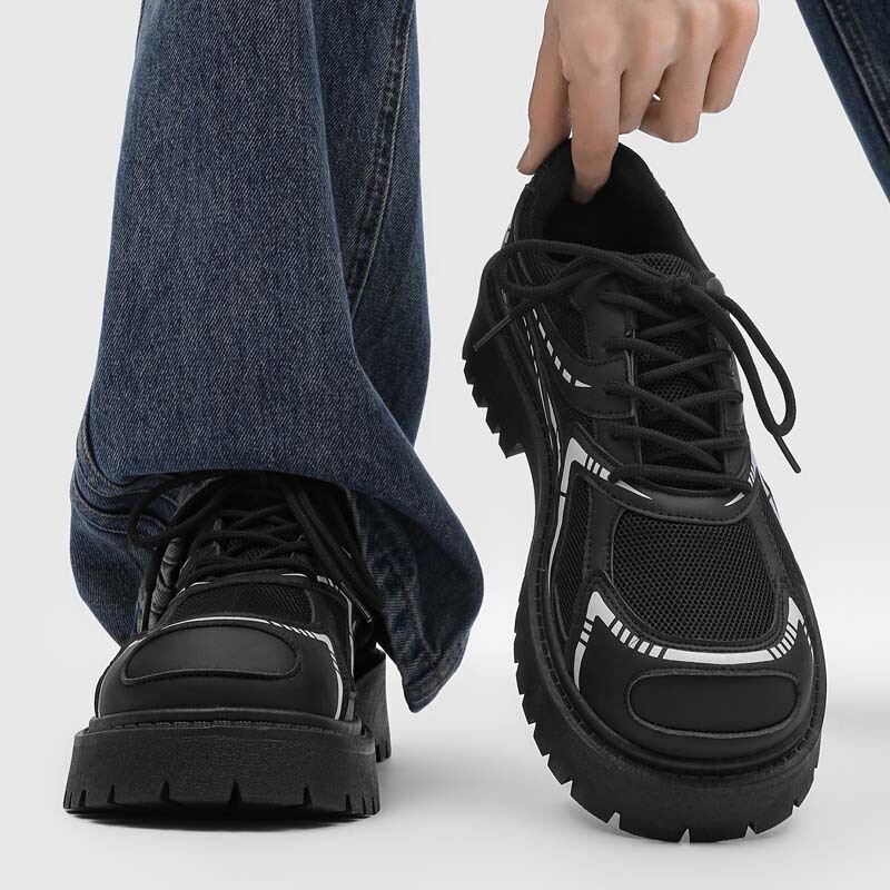 Summer Derby Shoes 2026 New Style Lace-Up Breathable Big-Toe Shoes Trendy Thick-Soled Height-Increasing Shoes Men's Low-Top Casual Shoes Summer Derby Shoes 2026 New Style Lace-Up Breathable Big-Toe Shoes Trendy Thick-Soled Height-Increasing Shoes Men's Low-Top Casual Shoes