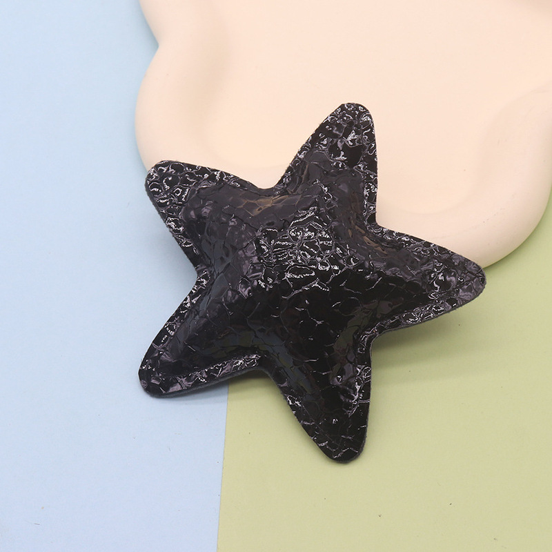 亮面系PU爆裂纹DIY饰品配件皮革大星星包包风格压花miu手机挂件|undefined