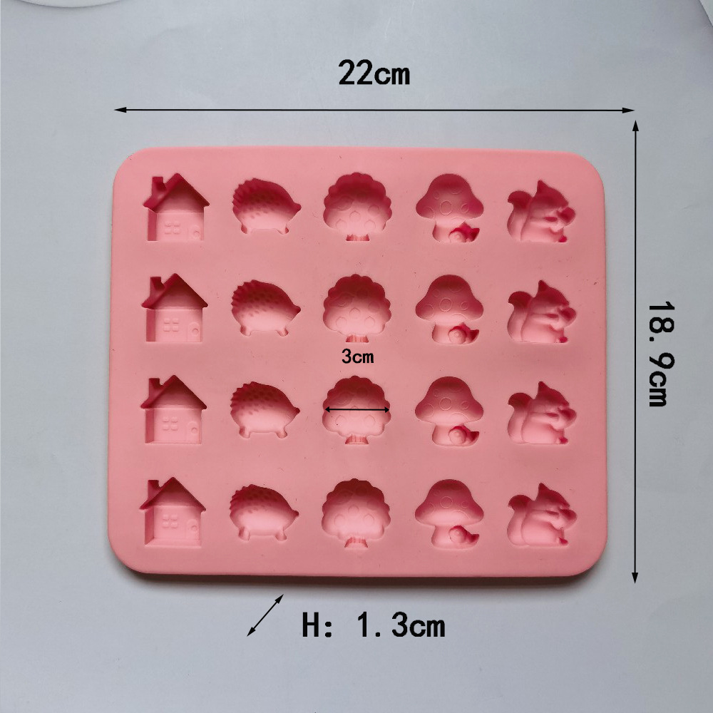 222 molde de silicona para pastel helado pudín molde de postre para jabón y utensilios de cocina