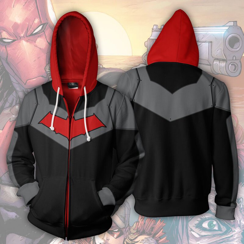 Hero Batman Robin 3d printed vests cosplay a generation of hair hooded vests men Hero Batman Robin 3d printed vests cosplay a generation of hair hooded vests men