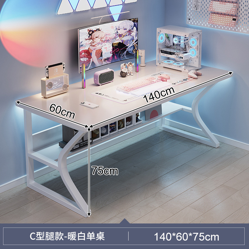 Mesa de dormitorio para niñas, casa de alquiler simple rectangular, escritorio de estudio para el hogar, escritorio para computadora de escritura, banco de trabajo, casa de alquiler