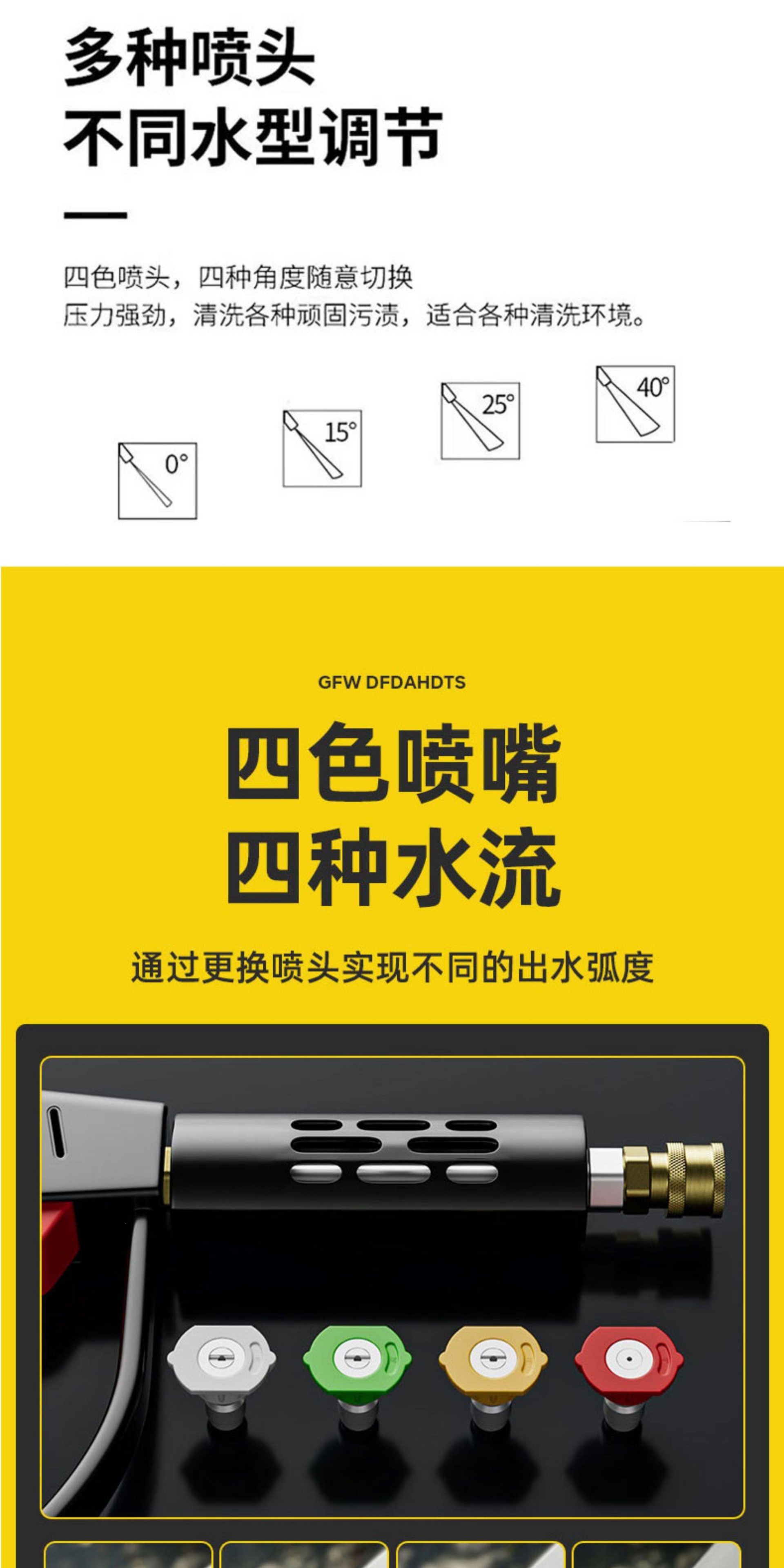 Black Cat High-Pressure High-Power Car Washing Machine 380V Industrial Cleaning Machine 220V Household Farm Commercial Car Washing Tool