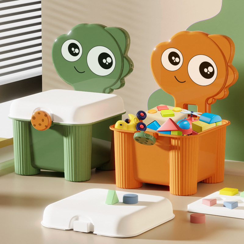 Tongle Dinosaur Toy Storage Chair Children's New Toy Storage Box Snack Building Blocks Storage Box One-year-old Accompanying Gift