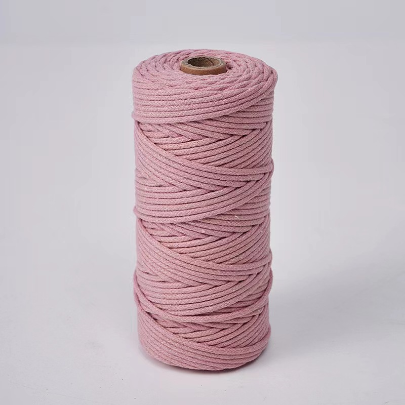 Cuerda de algodón con núcleo de 3mm, ropa de bricolaje, decoración de textiles para el hogar, cordón de algodón, cuerda tejida, tapicería de color, cuerda de algodón con corazón