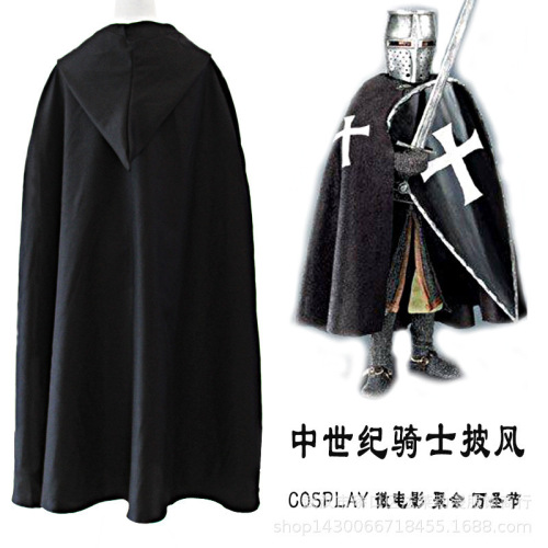 Medieval Warrior COS Character Costume Cloak Holy Knight Cape Robe Roman Empire Cosplay Costume