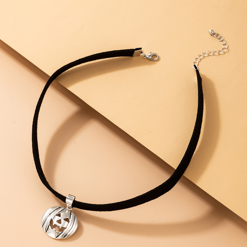 Halloween ghost eyeball mummy pumpkin lantern geometric necklace wholesale nihaojewelry