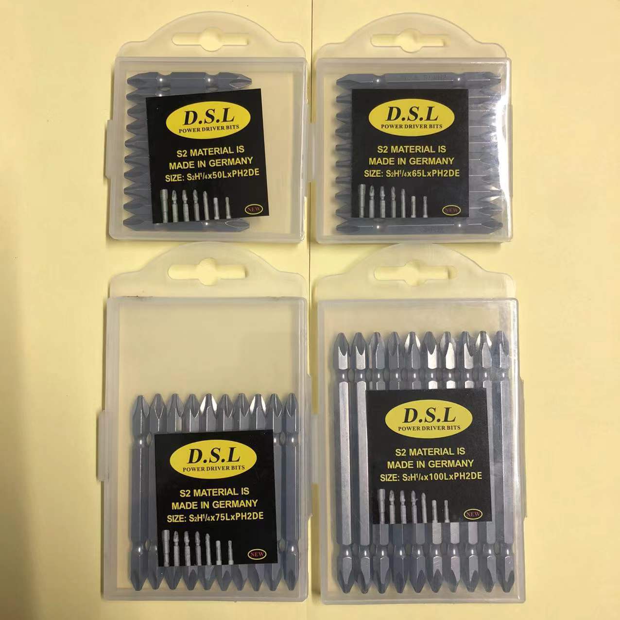 Fuente fabricante DSL Alemania S2 acero de doble cabeza destornillador boquilla de doble propósito destornillador cabeza Cruz destornillador cabeza destornillador boquilla