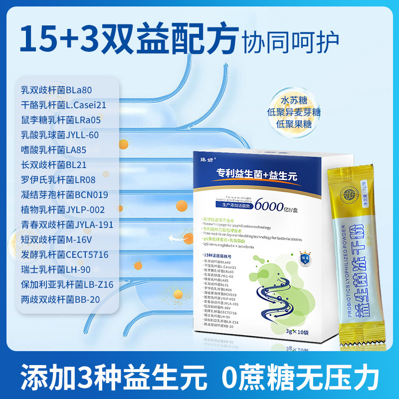 15聯特許益生菌粉高活性腸内菌株複合益生菌凍結乾燥粉現物卸売り代行|undefined