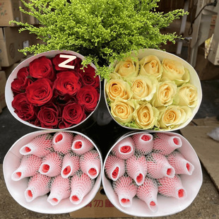 Red Rose Champagne Rose Pink Rose Cloud Aisha Nan Kunming Origin Direct Hair Manufacturer Cross-Border Delivery