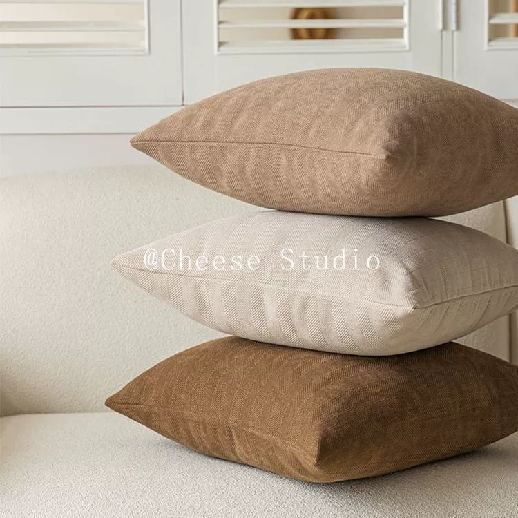 Однотонная наволочка из синели, наволочка для гостиной, квадратная кофейно-коричневая большая подушка, поясничная поддержка, задняя крышка дивана