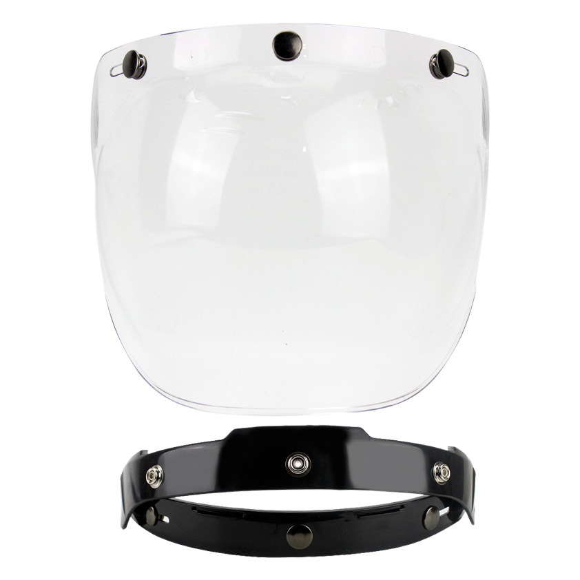 Retro casco burbuja espejo gafas 3/4 casco onda espejo medio casco a prueba de viento universal lente transparente gafas de sol
