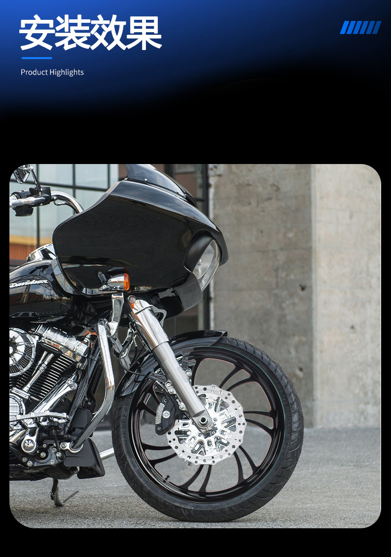 Harley Motorcycle Modification 30inch Rims Are Suitable for Road King, Dyna, and Glide Models from 2008 to 2025, Forged Aluminum Rims