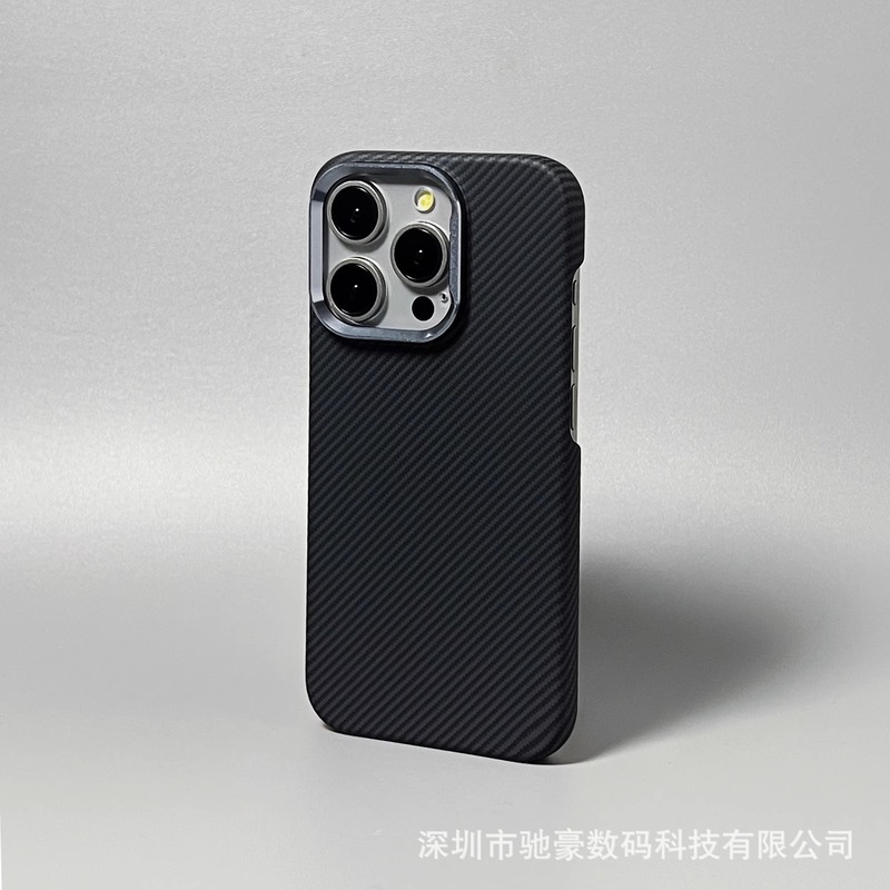 iPhone16promax 磁気電話ケース Apple 15 つや消しスキンフィールメタルレンズ PC に適したケブラー|undefined
