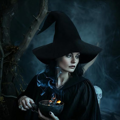 ハロウィーン黒ベルベット女呪術師帽黒布魔女帽呪術師頭飾り魔法使いベルベット女魔女帽