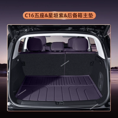 Trunk Mat Semi-Enclosed 26 | Trunk Mat - five-seats-xingheng-purple-main-trunk-pad-leapmoon-c16