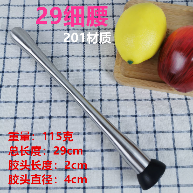 Trituradora de hielo de acero inoxidable palo de hielo batiendo a mano limón té herramienta trituradora de hielo jugo bar coctelera 304