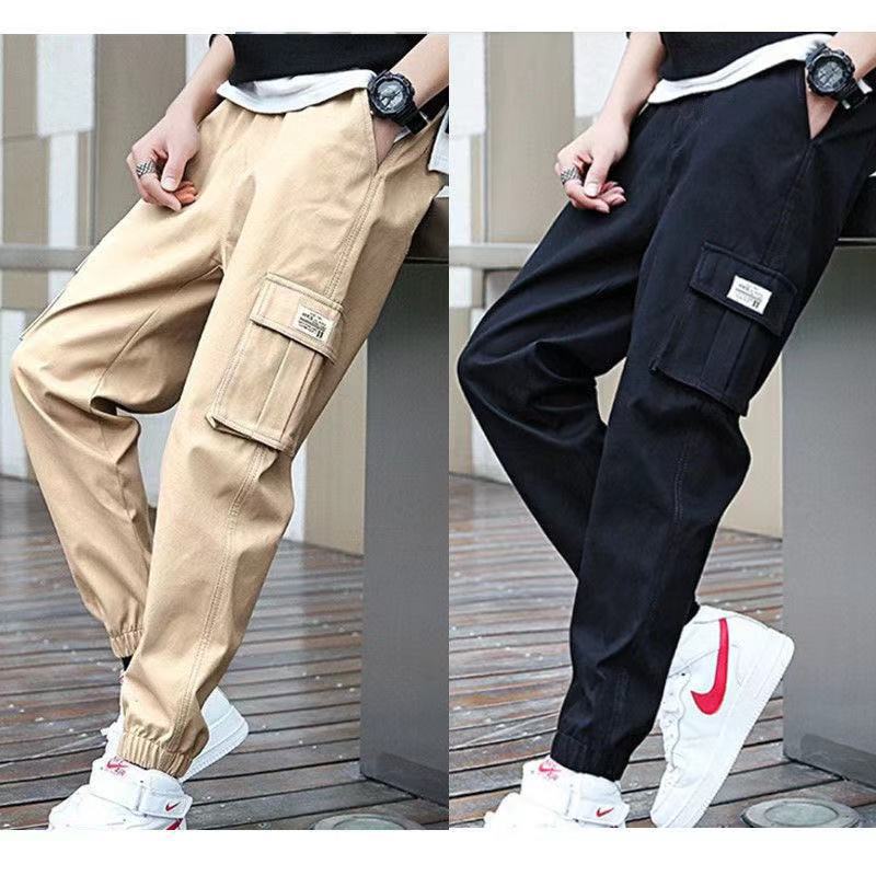 Casual Pants Men's Pants Spring and Summer Korean-style Pants Men's Loose plus size Trendy Student's Trendy Brand Foot-toe Overalls for Men