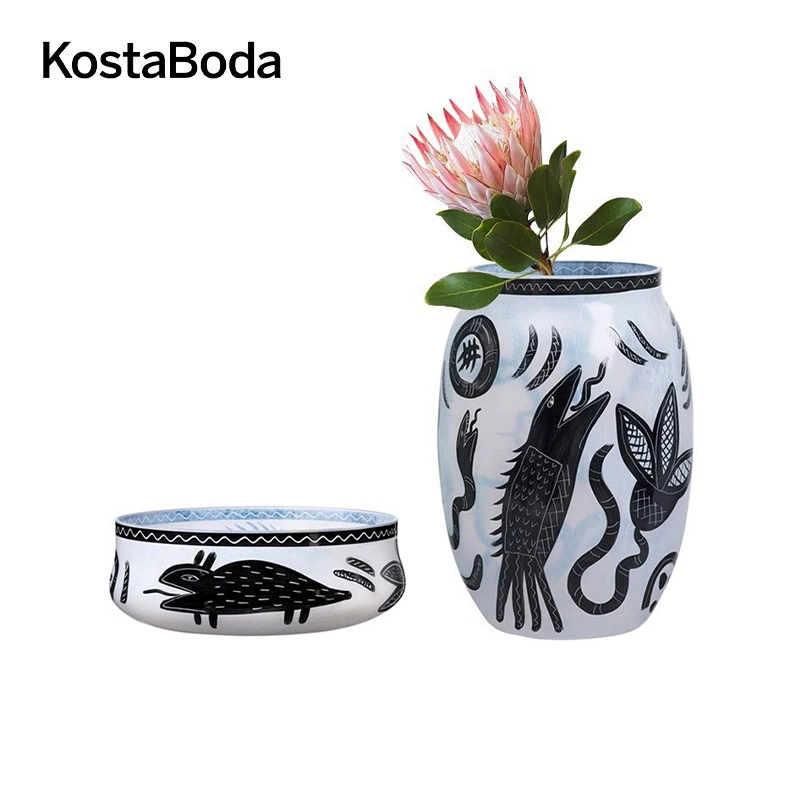 Kostaboda хрустальная стеклянная ваза светло-экстравагантный скандинавский стиль цветочный прибор Caramba художественное украшение гостиной цветочная композиция