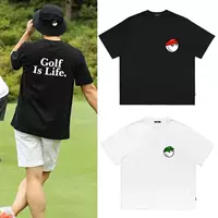 MALBONGOLF Bucket Clothing Летняя футболка Мужская и женская спортивная футболка с круглым вырезом и короткими рукавами для гольфа белый абрикосовый черный