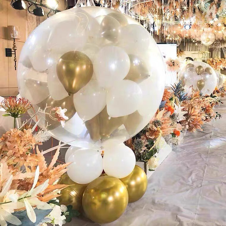 36inch バルーン真円厚みのある防爆ラテックスボールスクエア爆発誕生日結婚式の部屋の装飾フロア爆発ボールアレンジメント|undefined