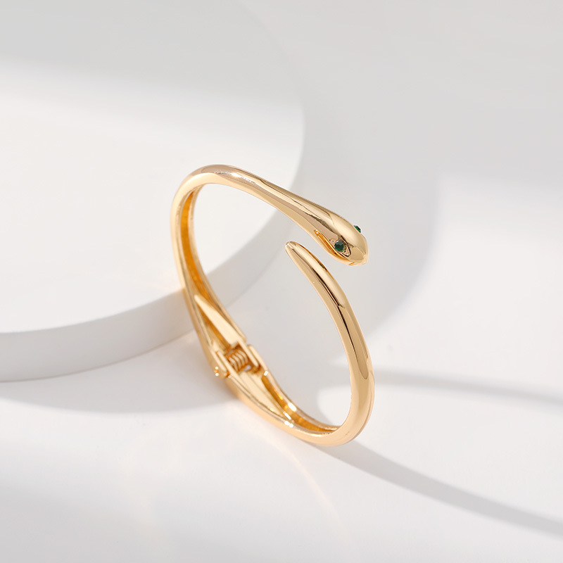 Retro Snake Alloy Inlay Glass Womenu0027S Bangle 1 Piece