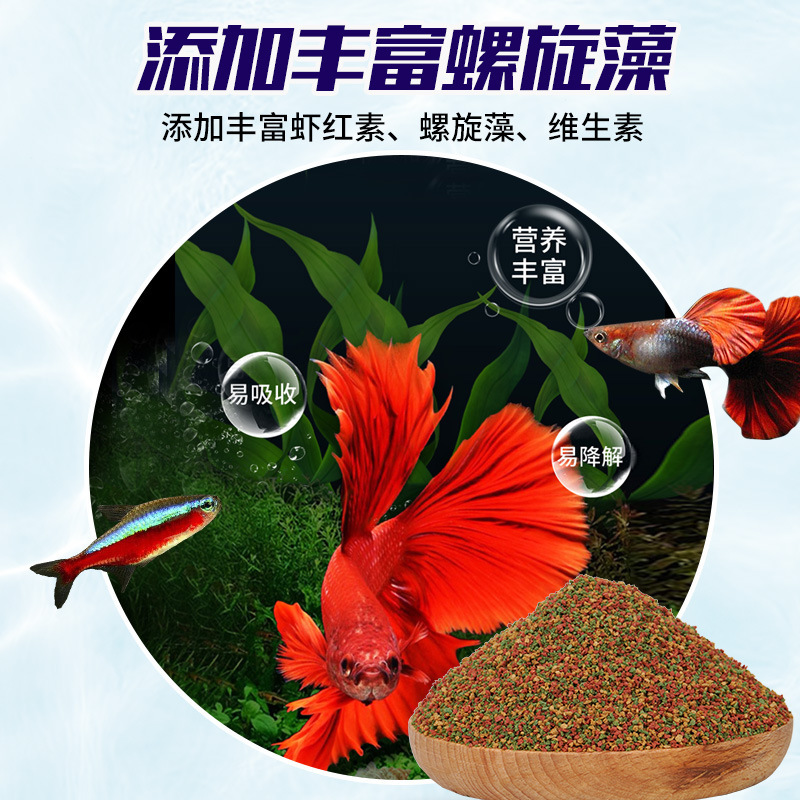 ピーコック食小粒信号灯小型魚糧闘魚金魚観賞熱帯魚食通用型魚飼料|undefined