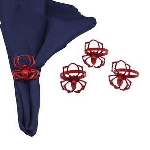 Cross-border dedicated to vintage spider napkin ring high-grade European and American metal napkin buckle holiday party table decorations
