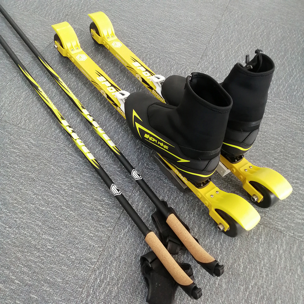 Carbon Fiber Land Cross-Country Skiing Pulley Board Dry Ski Trainer Dry Pulley Ski Complete Set of Accessories