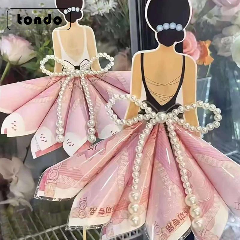 (Estilo caliente del día de la madre) Tarjeta de vestido de princesa Tarjeta de decoración de ramo de flores ricas Material de embalaje hecho a mano de bricolaje