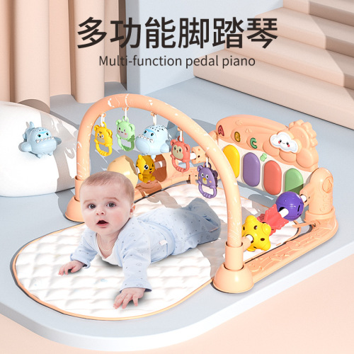 Pedal piano newborn baby toys 0-1 years old fitness stand early education puzzle male and female baby 3-6 months gift