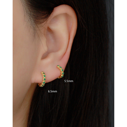 YHE0277 European and American cross-border best-selling S925 sterling silver INS diamond-encrusted fashionable stacked ear bone earrings and earrings