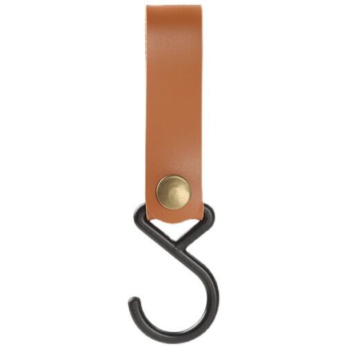 Outdoor multifunctional camping S hook lanyard storage portable triangle leather picnic tent PU clothesline hook