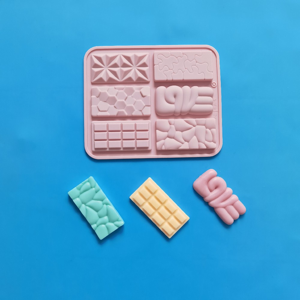 Chocolate de cristal hexagonal 6 pequeñas 282 moldes de silicona pudín molde de postre pastel decoración utensilios de horneado