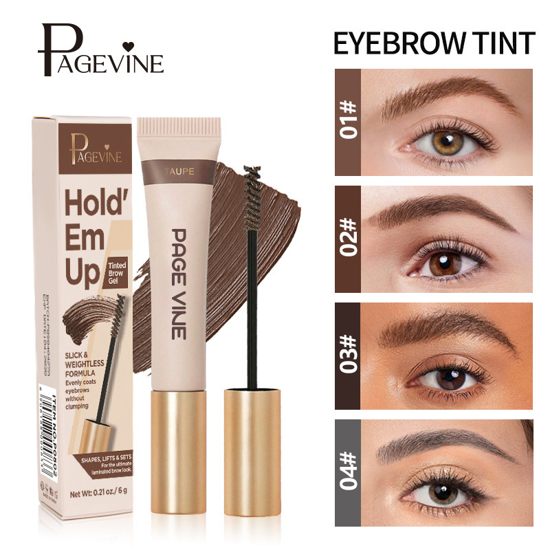 Maquillaje transfronterizo PAGE VINE crema para teñir cejas de colores duradera y no fácil de manchar, raíces distintas, comercio exterior tridimensional natural