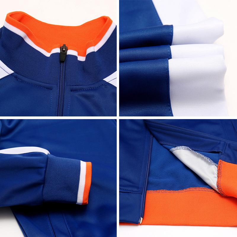 Otoño y invierno collar de la institución de capacitación de adultos para niños juegos padres e hijos uniformes de clase con cremallera suéter logotipo impreso personalizado