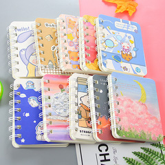 Oil painting landscape A7 coil notebook cute stationery student diary mini portable office notepad notebook