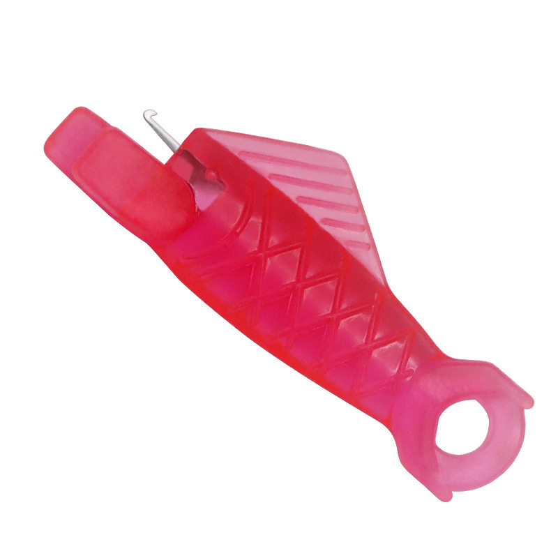 Pequeño tipo de pez plástico aguja perforadora aguja pieza de costura accesorios de costura DIY hilo perforador Gadget rápida
