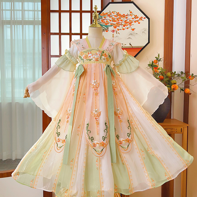 Children's Super Fairy Summer Princess Dress Chinese Style Ancient Costume Chinese Tang Suit Summer Cute Girls Han Dynasty Children's Clothing Wholesale Children's Super Fairy Summer Princess Dress Chinese Style Ancient Costume Chinese Tang Suit Summer Cute Girls Han Dynasty Children's Clothing Wholesale