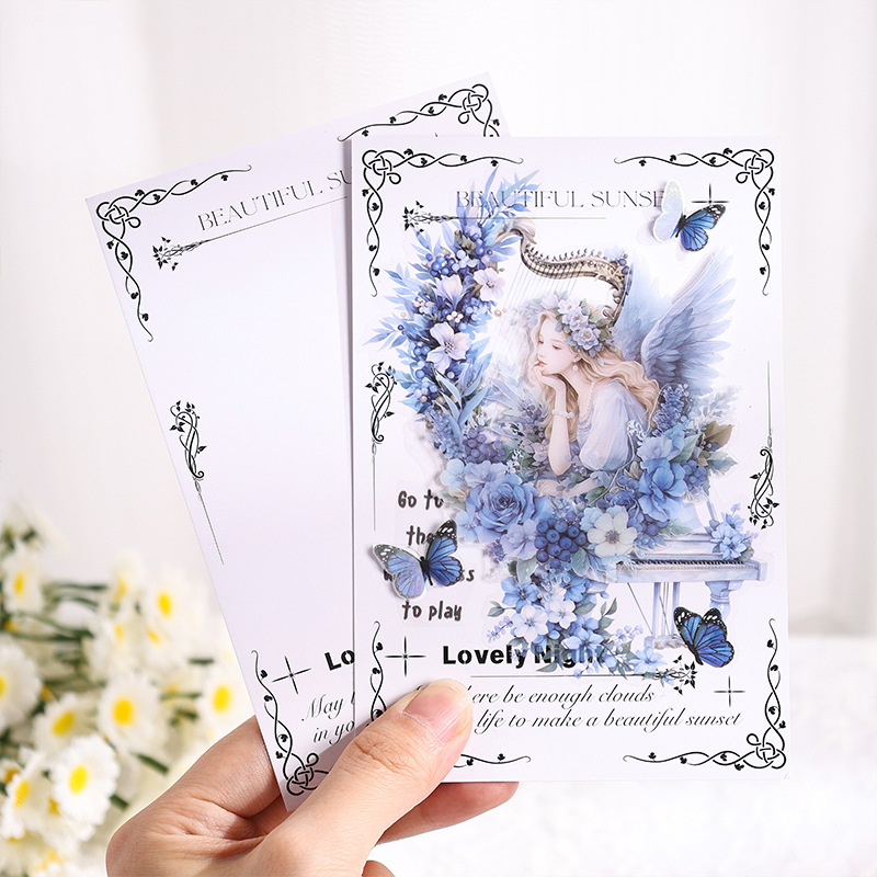 Cuaderno secreto de tinta no adhesivo Notebook DiDi Mensaje Tarjeta pequeña engrosada Mensaje en blanco y negro Mensaje tarjeta pequeña