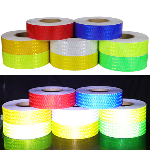 Reflective 5/10cm traffic posts anti-collision reflective stickers with glow-in-the-dark high-brightness posts, fluorescent reflective film warning strips