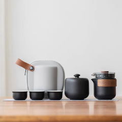 陶瓷旅行茶具套装便携快客杯一壶三杯功夫茶具户外泡茶壶商务礼品