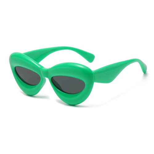 Cross-border European and American cat-eye sunglasses  new catwalk sunglasses cute candy color sunglasses concave shape