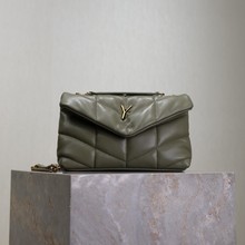 LOULOU新款Y小号双链条绗缝小羊皮包时尚百搭腋下包顶级单肩女包