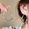 6# water drop silver earrings