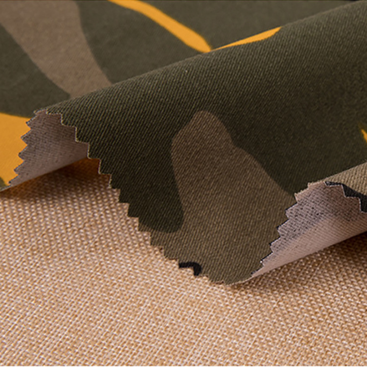 Fabricante 230gsm twill impresión de camuflaje 20% poliéster 80% algodón uniforme tela